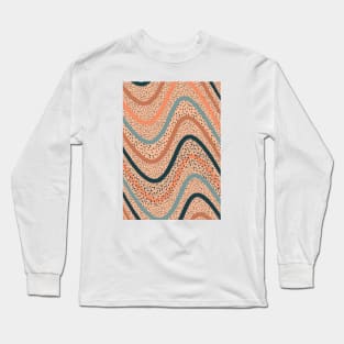 Flowy Abstract Polka Dots Long Sleeve T-Shirt